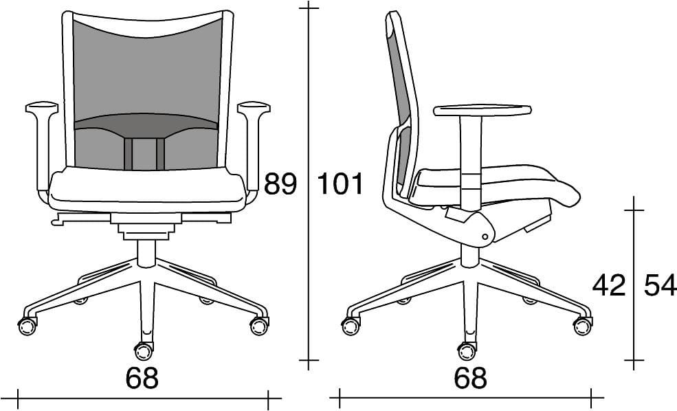 Офисное кресло с сетчатыми колесами и подлокотниками с 5 спицами TALIN Avianet ARCH-00145782 - Вид №1