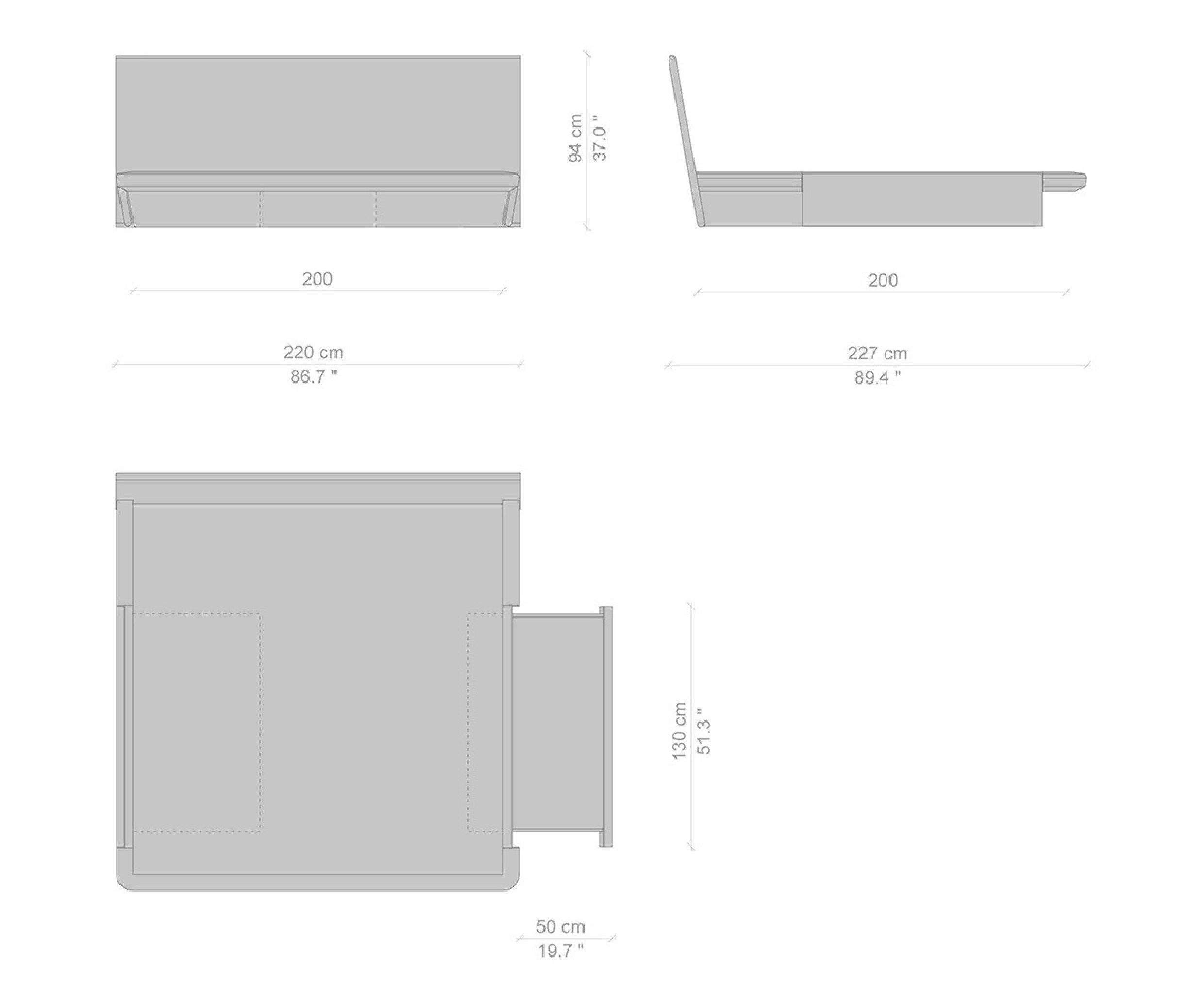 Кровать с изголовьем из ясеня CASSINA ACUTE ARCH-00017163 - Вид №5
