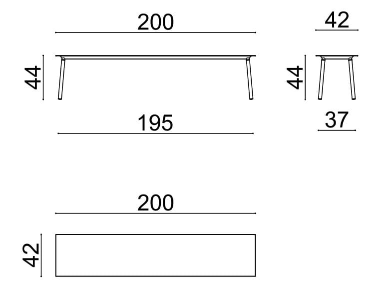 Металлическая садовая скамейка Arper Onemm ARCH-00095075 - Вид №15