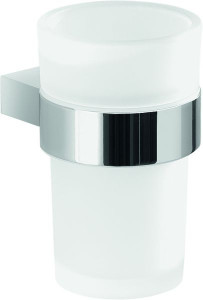 A210(13) Gedy G-Canarie, настенный стеклянный стакан, цвет хром