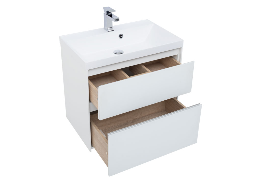 Тумба под раковину Aquanet Гласс 60 белый 00196961 - Вид №3