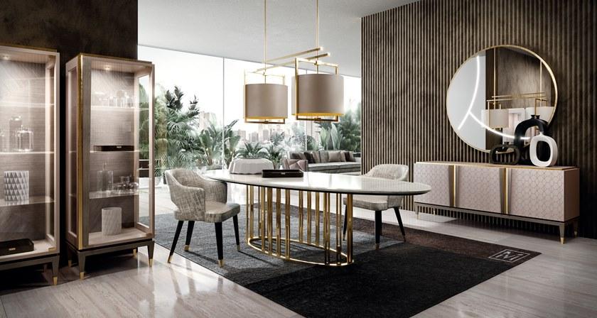 Овальный мраморный стол Mascari Msg061 Santreyd - Вид №1