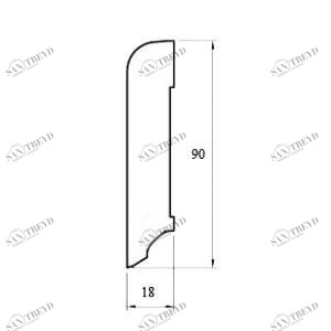 Плинтус Magestik floor Коньяк Массивный Дуб 1000х90 мм MGK Magestic floor 1010000482