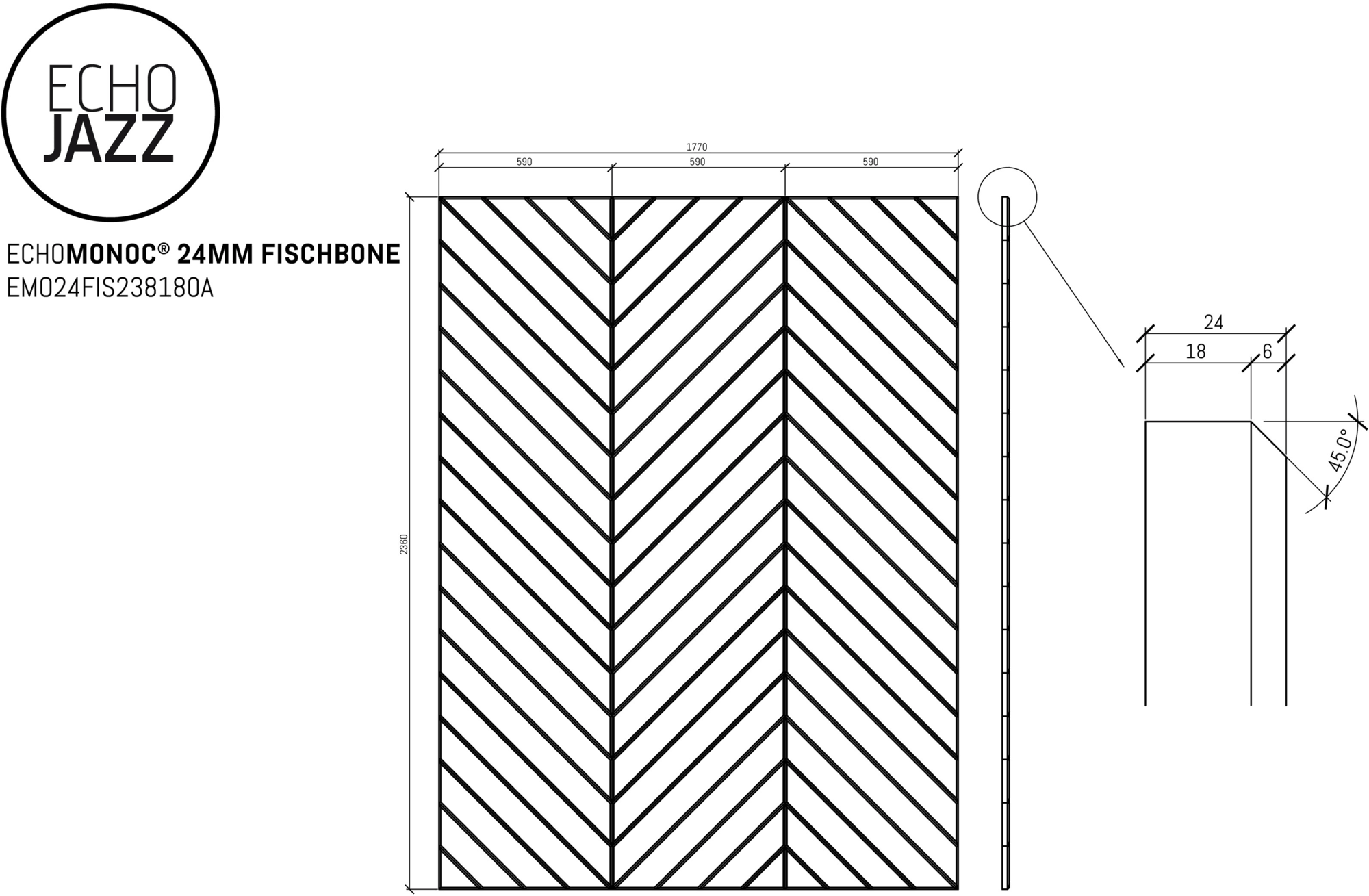 ECHOJAZZ Акустическая панель стеновая в пэт sun-id-1380510 - Вид №21