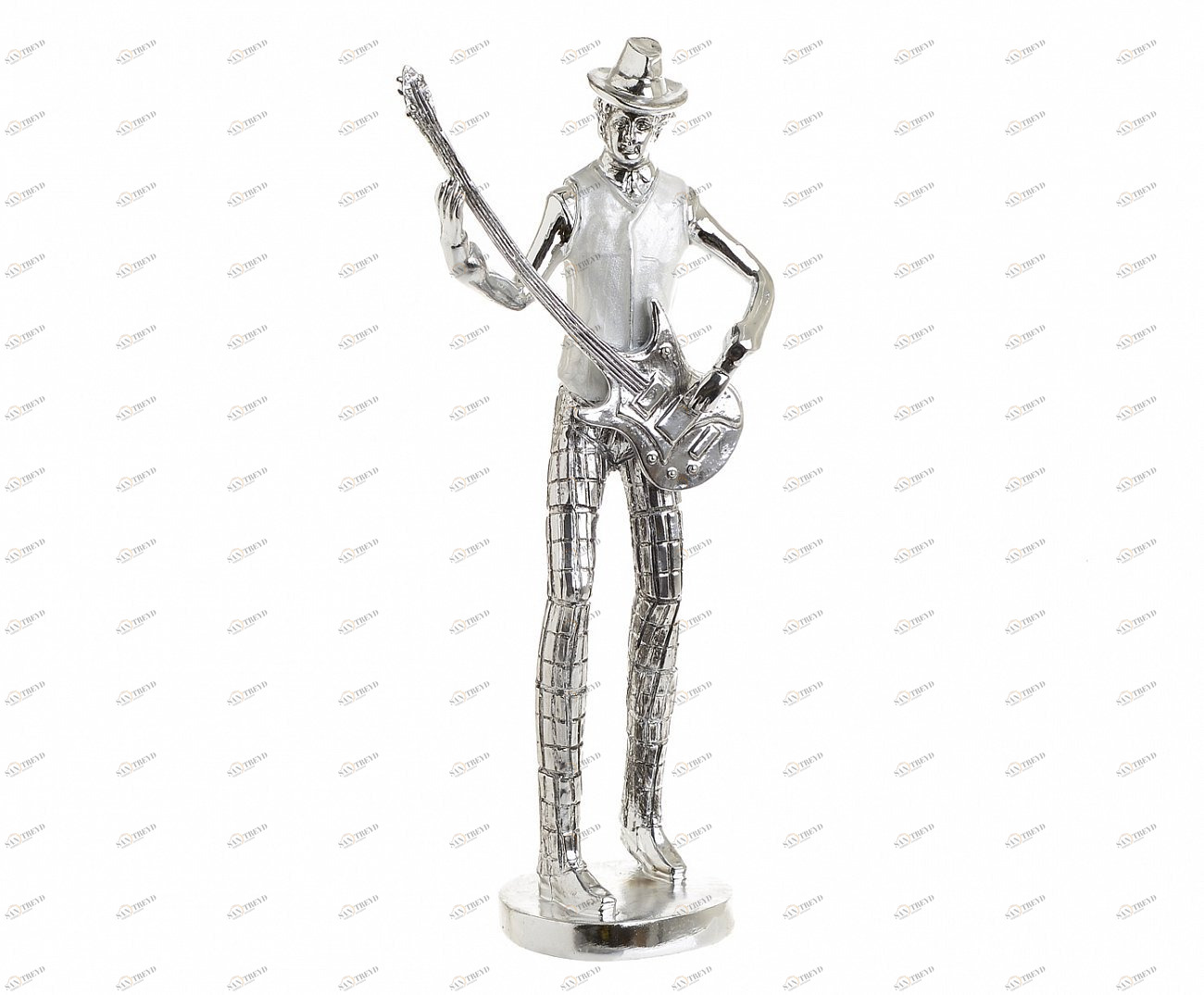 Статуэтка серебристая "Гитарист" TO4ROOMS  303237 Серебро 