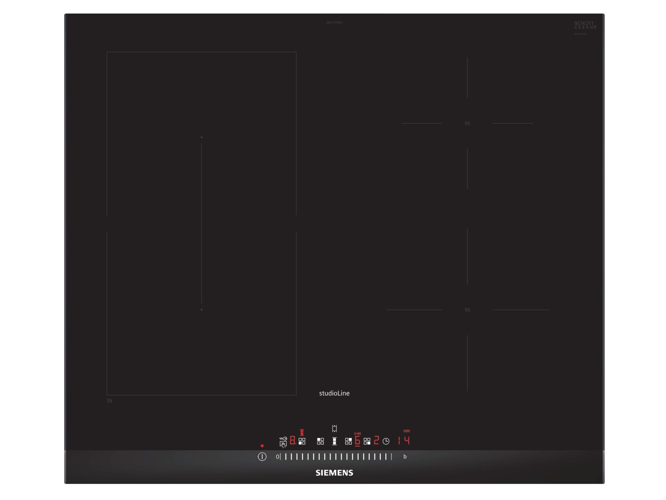 Индукционная плита с проволочной столешницей из стеклокерамики Siemens studioLine iQ500 ARCH-00118084