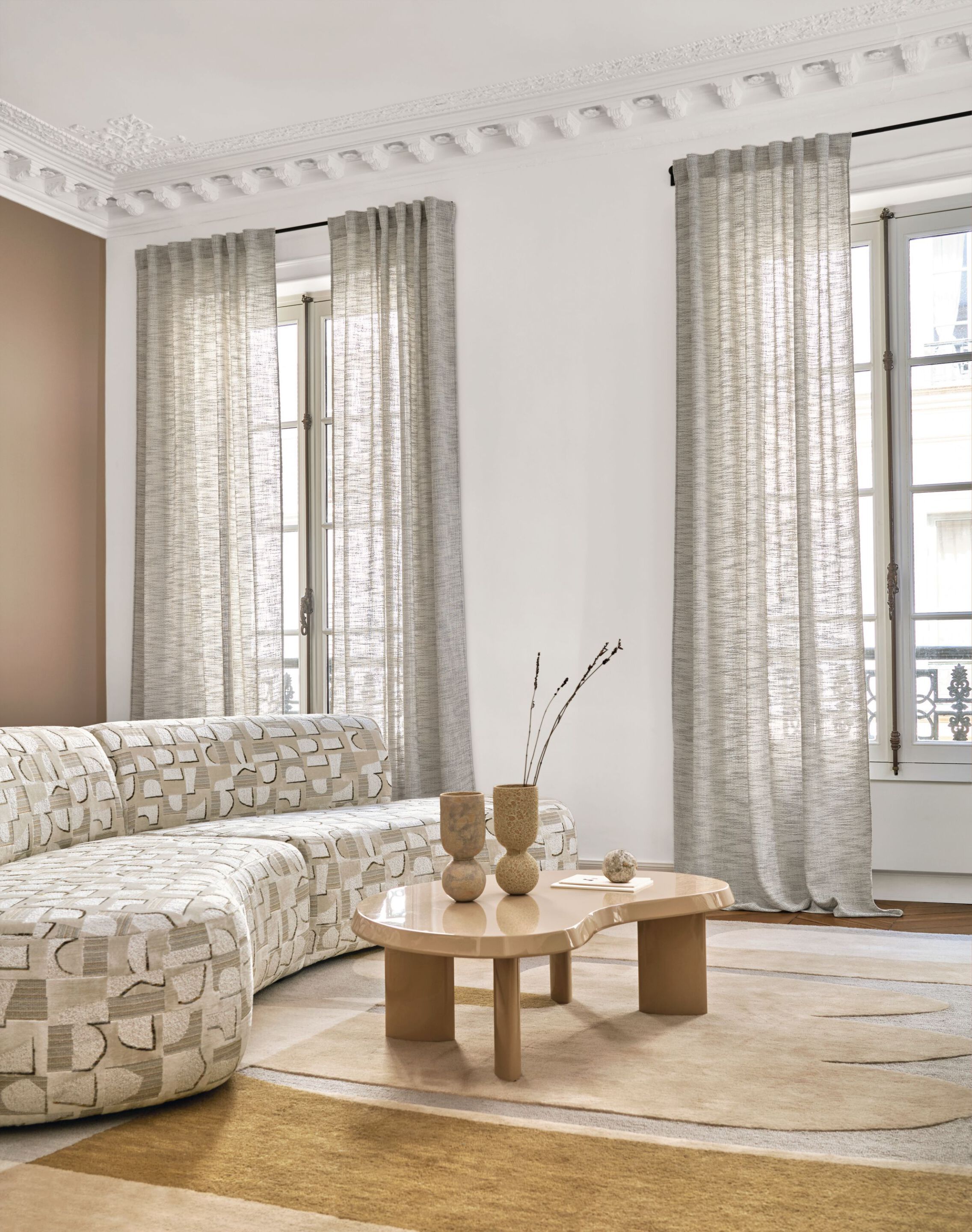 Однотонная ткань из вуали для штор Casamance Grand voile ARCH-00041522 - Вид №1