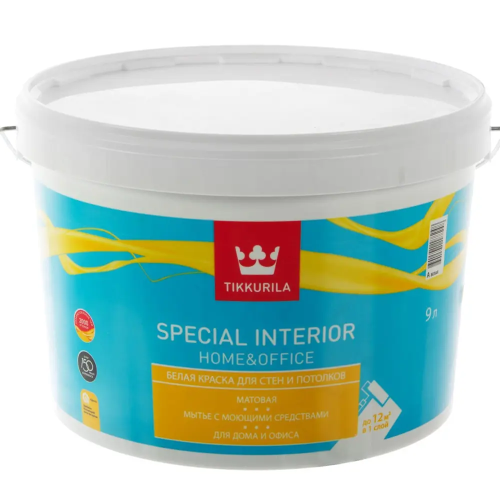 Краска Tikkurila Special Home&Office цвет белый 9 л база A STLM-2084470