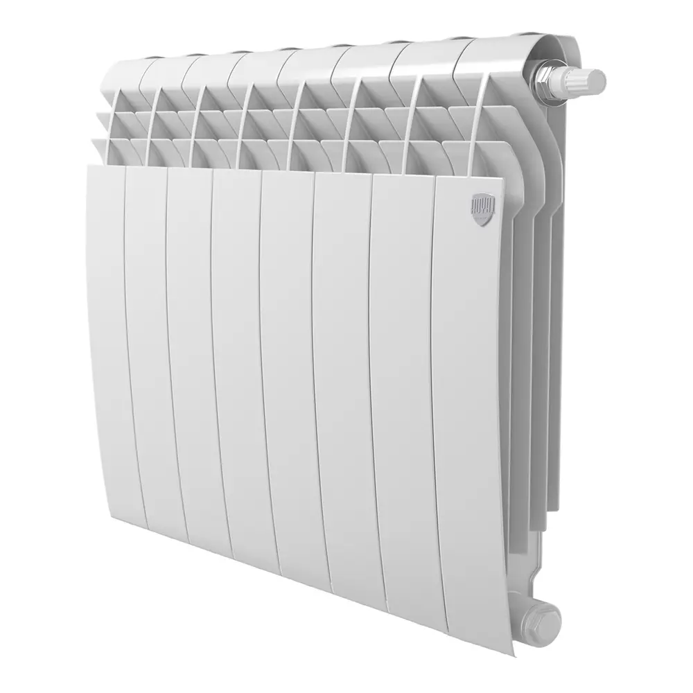 Радиатор секционный Royal Thermo Biliner 500/87 8 секций нижнее подключение биметалл белый Отсутствует STLM-2105568