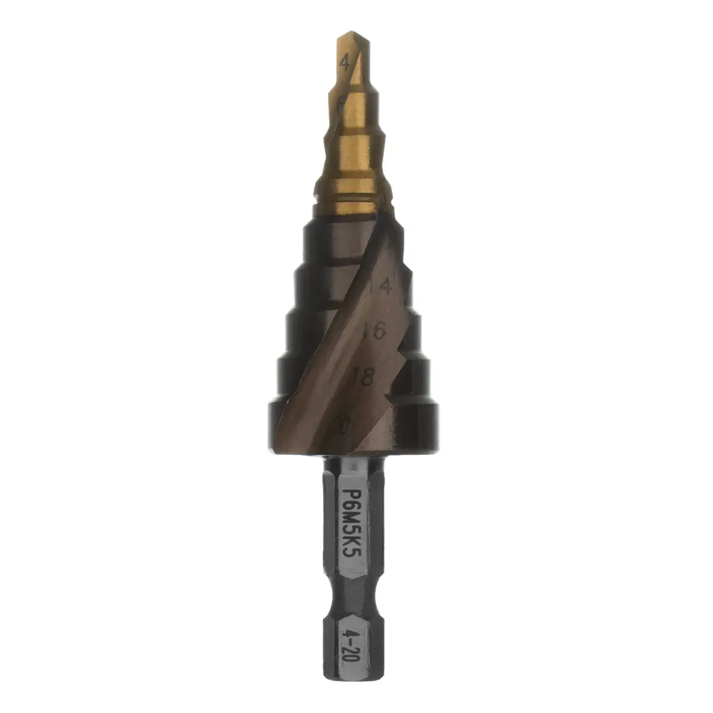 Ступенчатое сверло по металлу Denzel 723613 4-20 мм 89433280 STLM-1568784 - Вид №1