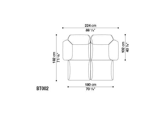 Секционный угловой диван из ткани B&B Italia Outdoor Butterfly ARCH-00072051 - Вид №7