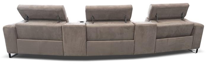 Rossini Sofas 3-местный изогнутый кожаный диван с регулируемой спинкой sun-id-1402386 - Вид №7