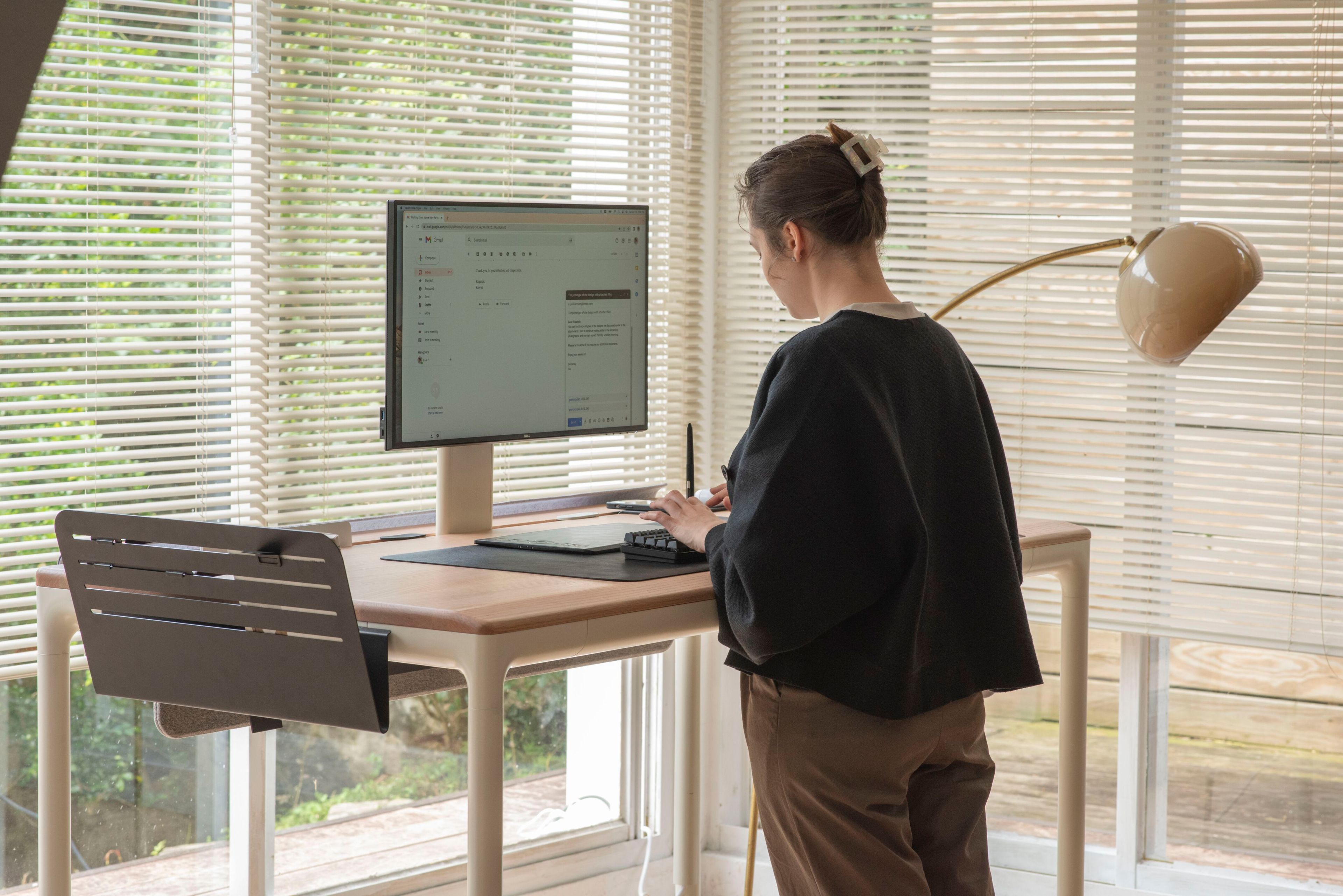 Стол с регулируемой высотой из дуба Beflo TENON PREMIUM ARCH-00144764 - Вид №22