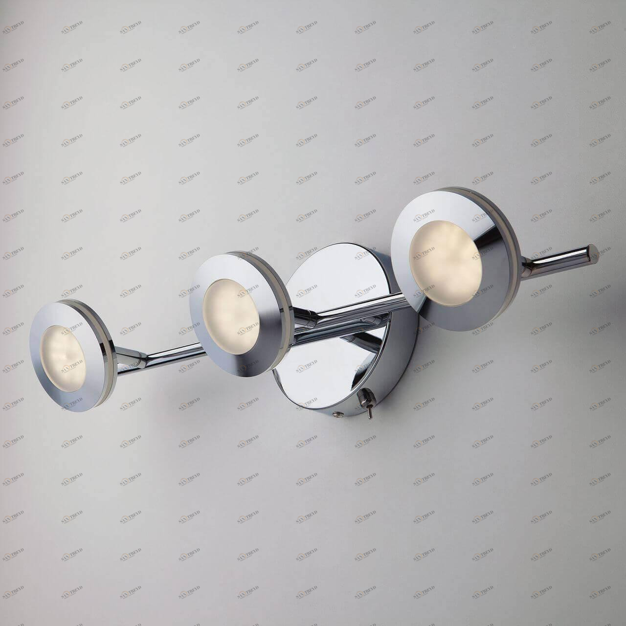 Спот настенный светодиодный на 3 лампы хром Rоund 20002/3 EUROSVET RОUND 00-3924325 Хром 