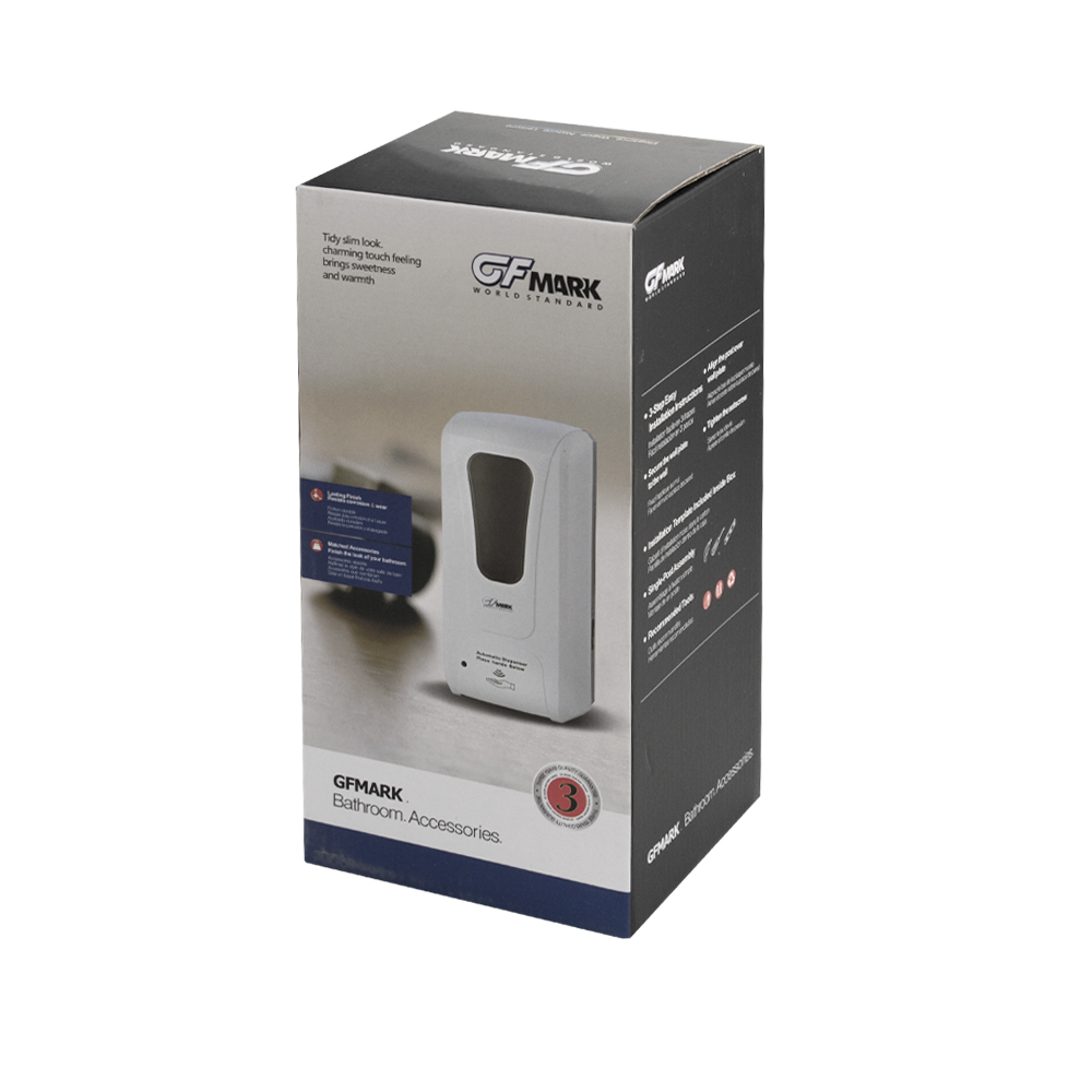 GFmark - Дозатор СЕНСОРНЫЙ, ПЕНА, пластик АБС, БЕЛЫЙ, большой, с окошком, 1000 мл, код: 718  - Вид №5