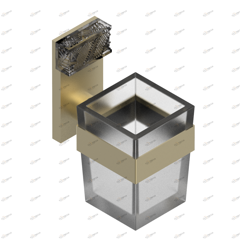 U5F-536 Стакан настенный для зубных щёток Thg-paris Vegetal Покрытие PVD матовая латунь U5F-536 CAT.F