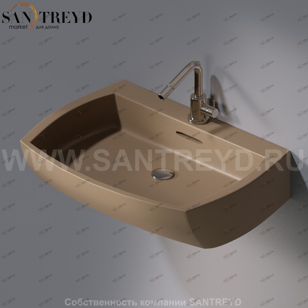 L283.132 Подвесная раковина настенная овальная A. e T. Italia SQUARE бежевая AeT ITALIA