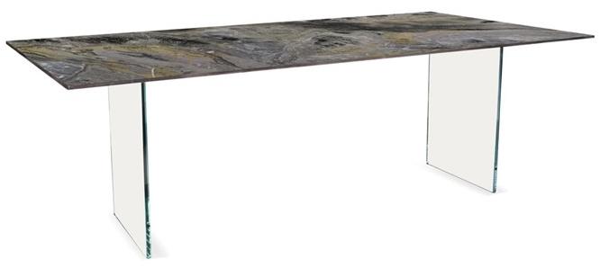 Reflex Прямоугольный обеденный стол из стеклянного мрамора Monolite sun-id-1509287 - Вид №1