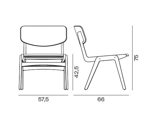 Кресло из бука с мягким сиденьем Vergés Glöwr ARCH-00098657 - Вид №4