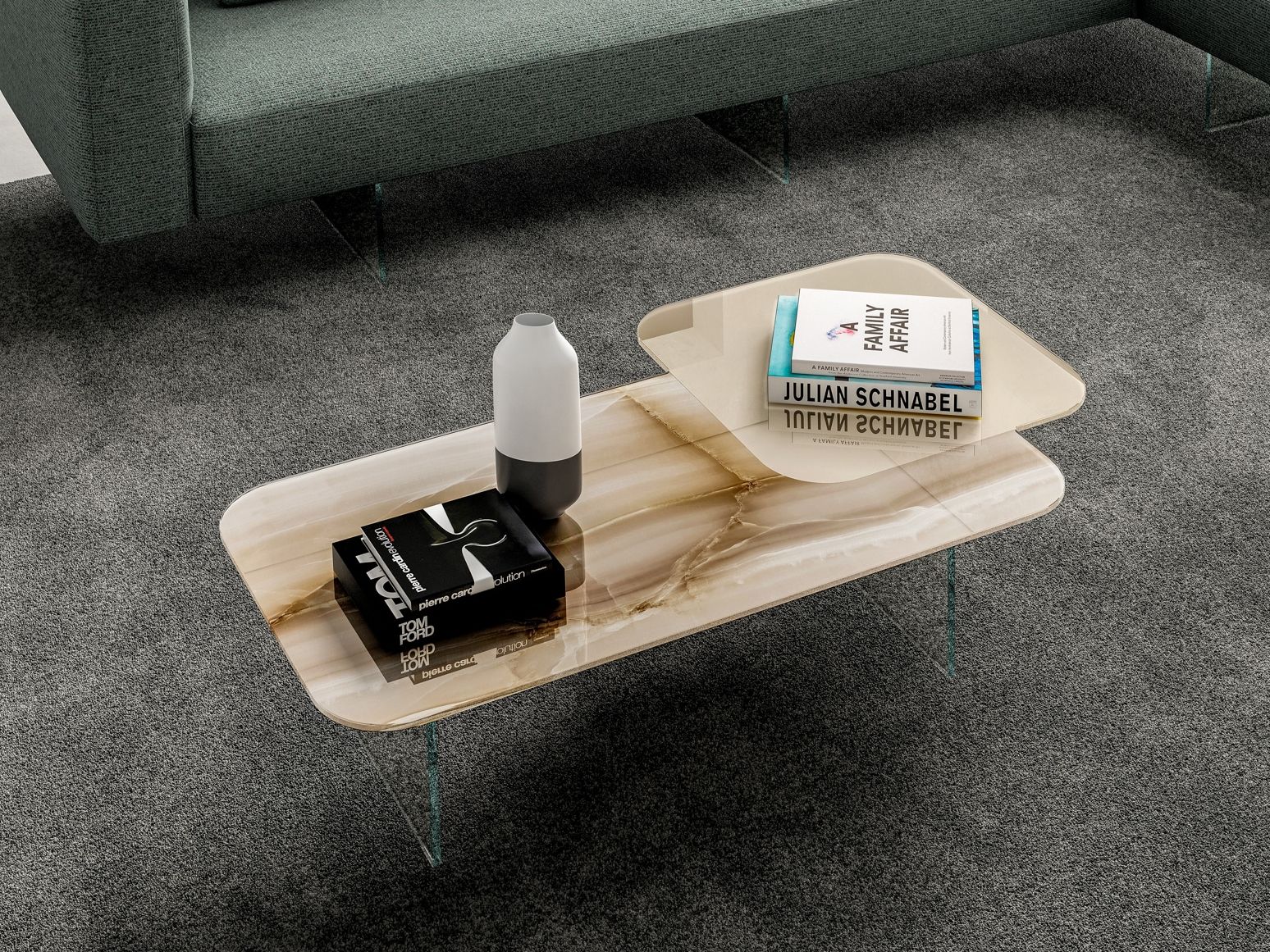 Стеклянный журнальный столик Lago BLENDIE 1416 ARCH-00093327 - Вид №1