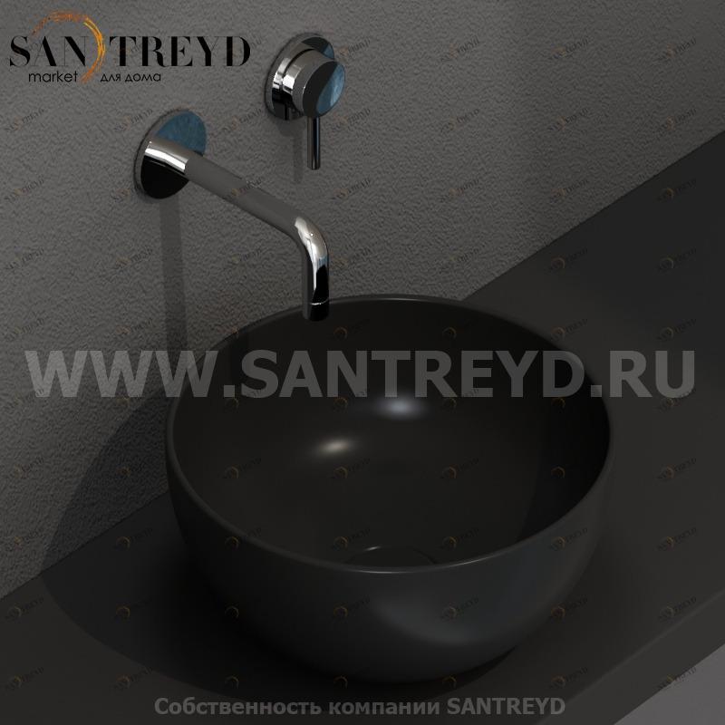 B6T30AR Накладная раковина на столешницу  круглая Ceramica Globo T-EDGE