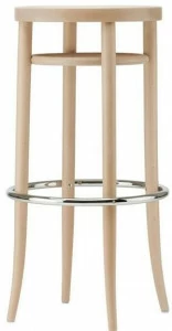 Thonet Высокий табурет с фигурным сиденьем из фанеры 204