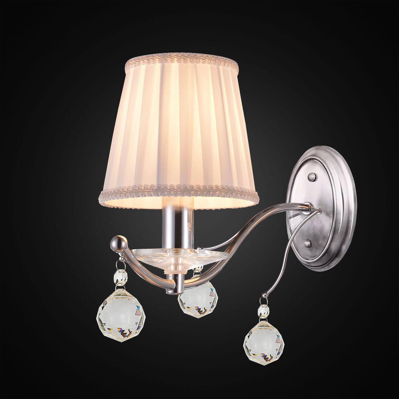 Бра с абажуром белое "Шелли" CL438311 CITILUX ШЕЛЛИ 00-3929386 Белый;серебро  - Вид №2