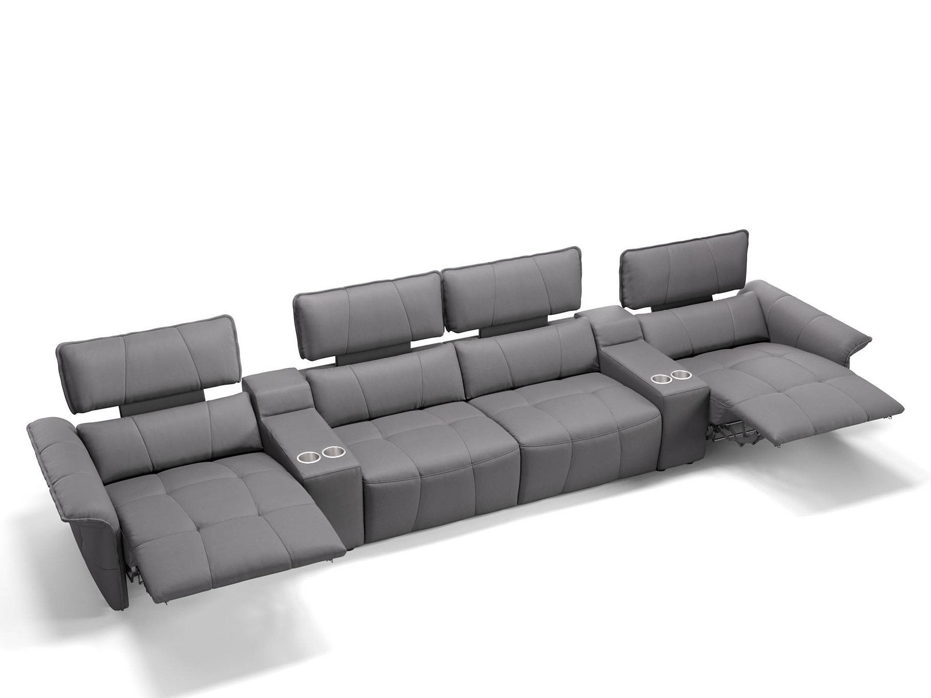 4-местный кожаный диван с откидной спинкой Sofanella ADRIA KINO ARCH-00128694