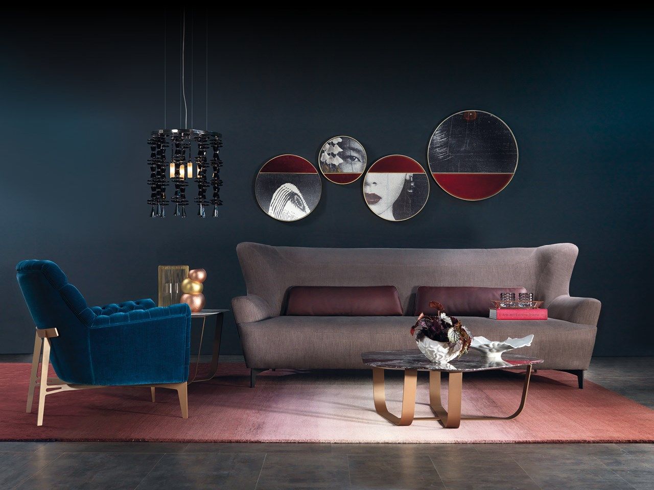 3-местный тканевый диван Borzalino ARCH-00006554 - Вид №6