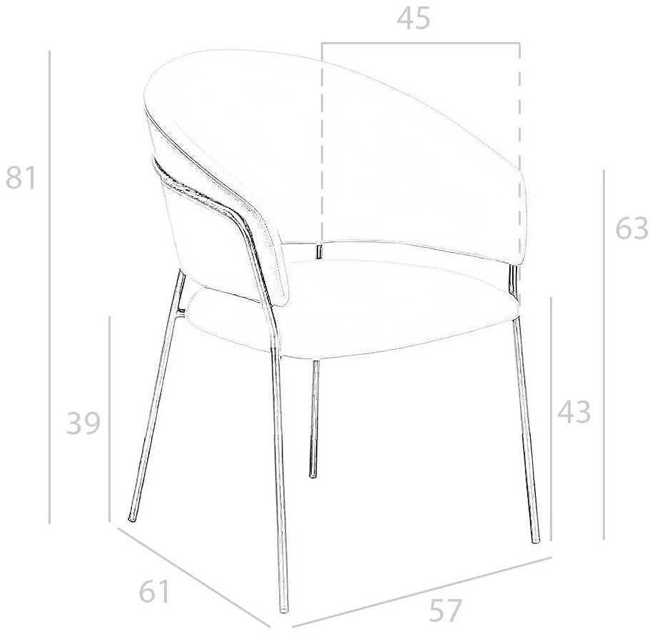 Angel Cerdá Стул из кожзаменителя с подлокотниками New chair 4088 f3236 Angel Cerda - Вид №6
