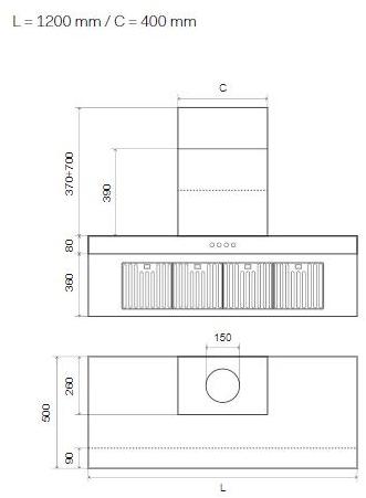 Ilve Настенная стальная вытяжка класса а Professional plus Agq120 Santreyd  - Вид №2