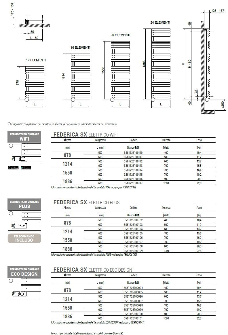 Электрический стальной полотенцесушитель Cordivari Federica ARCH-00047362 - Вид №2