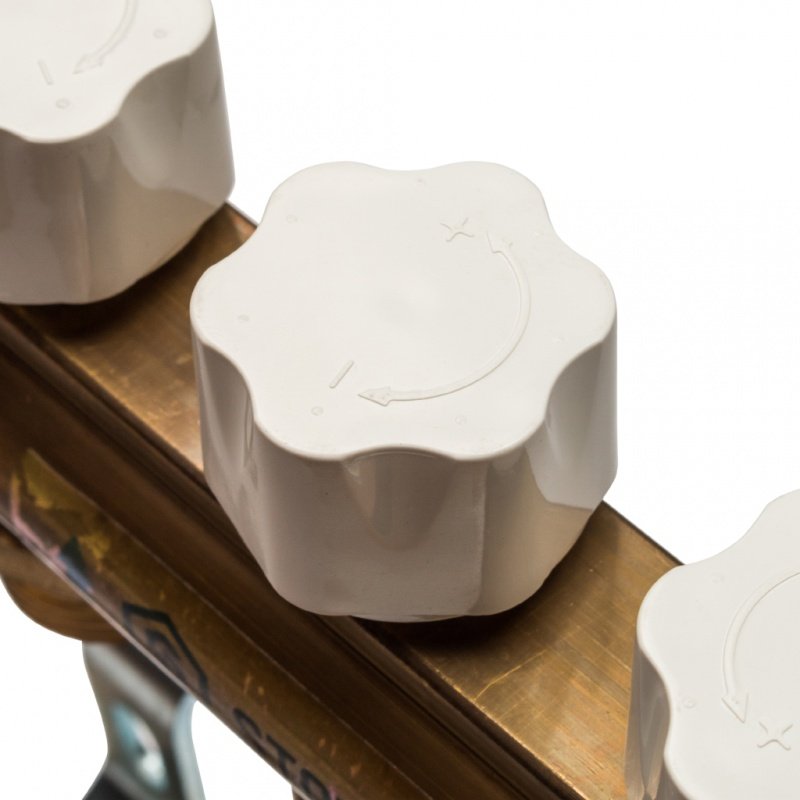 Распределительный коллектор из латуни STOUT 1" х 3/4" х 6 выходов без расходомеров SMB0468000006 - Вид №3