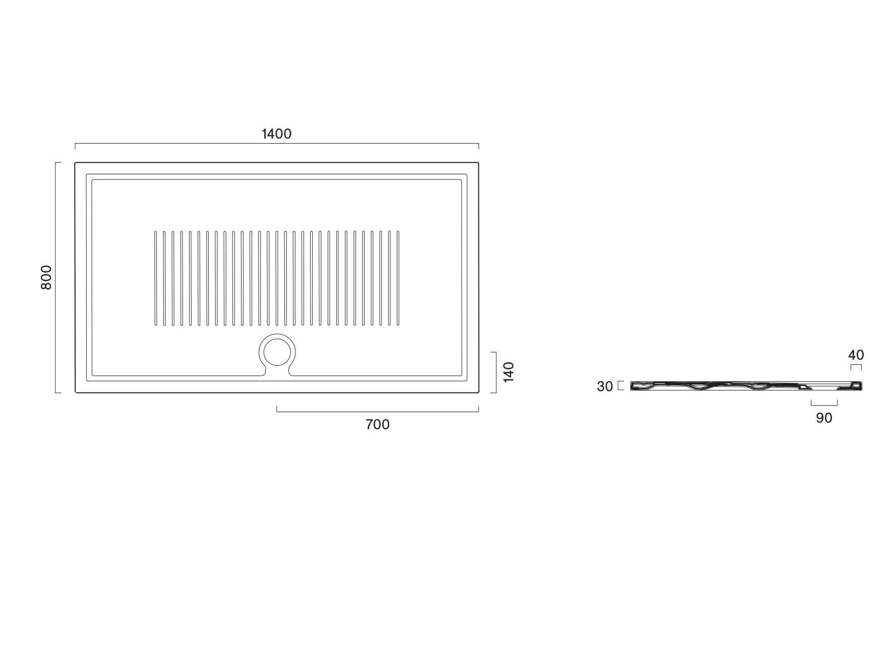 Нескользящий прямоугольный поддон для душа CERAMICA CATALANO H3 ARCH-00140330 - Вид №9