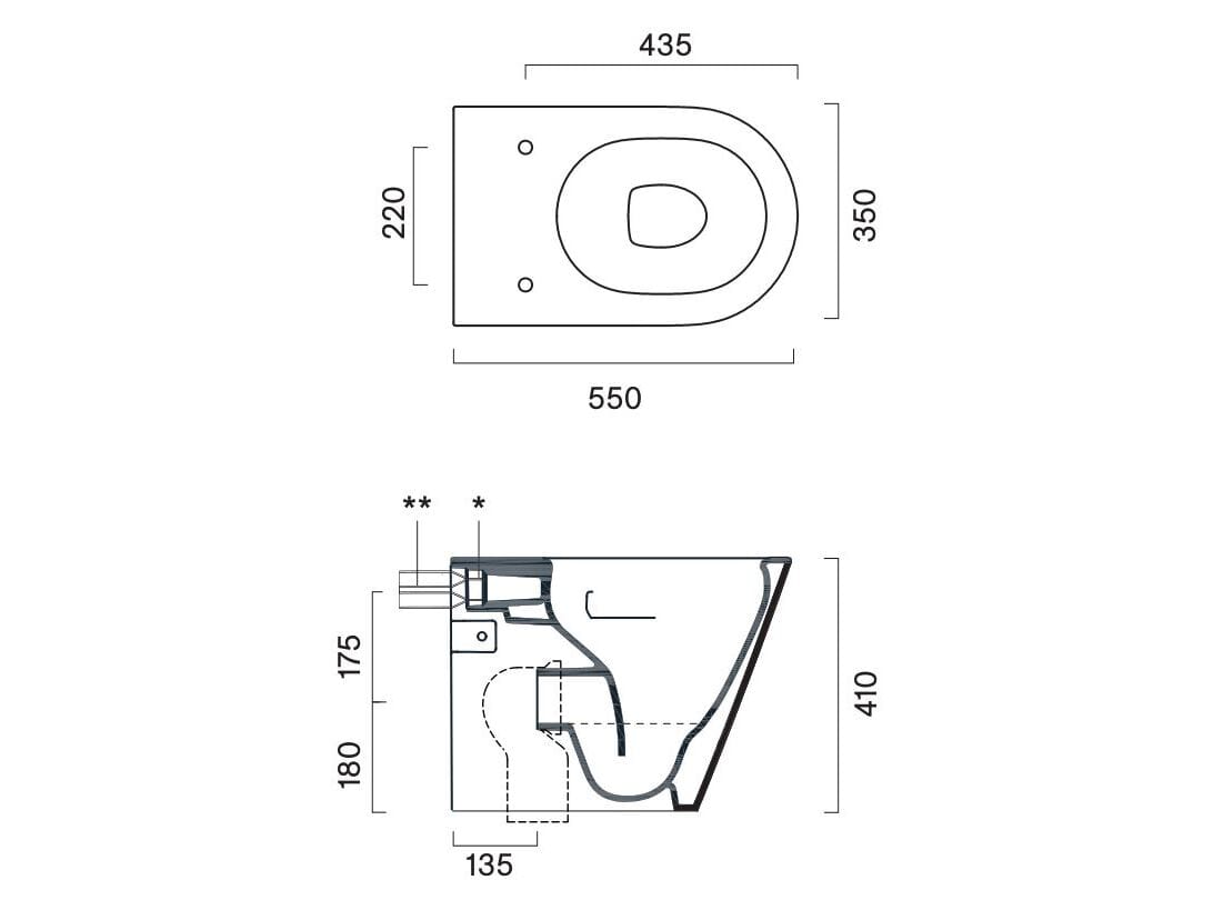 Напольный туалет без бриды CERAMICA CATALANO ноль ARCH-00089280 - Вид №5