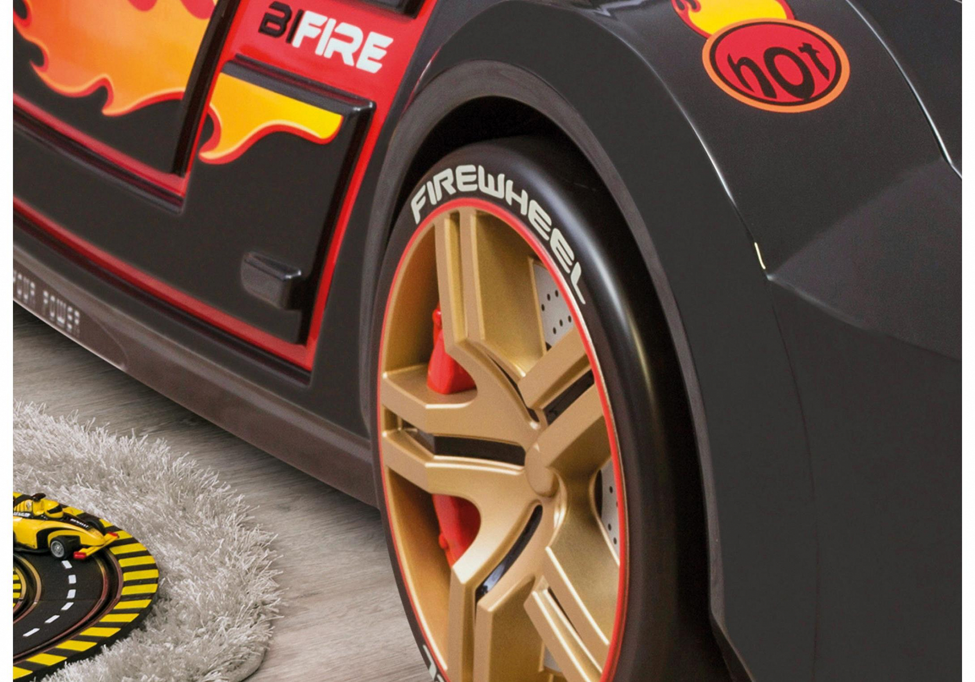 Кровать-машина с подсветкой 90х195 см черная BiTurbo CILEK  00-3832319 Черный Santreyd  - Вид №1