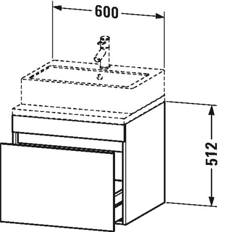 DS531001818 DuraStyle Тумбочка для консоли Белый матовый, декор Duravit - Вид №1