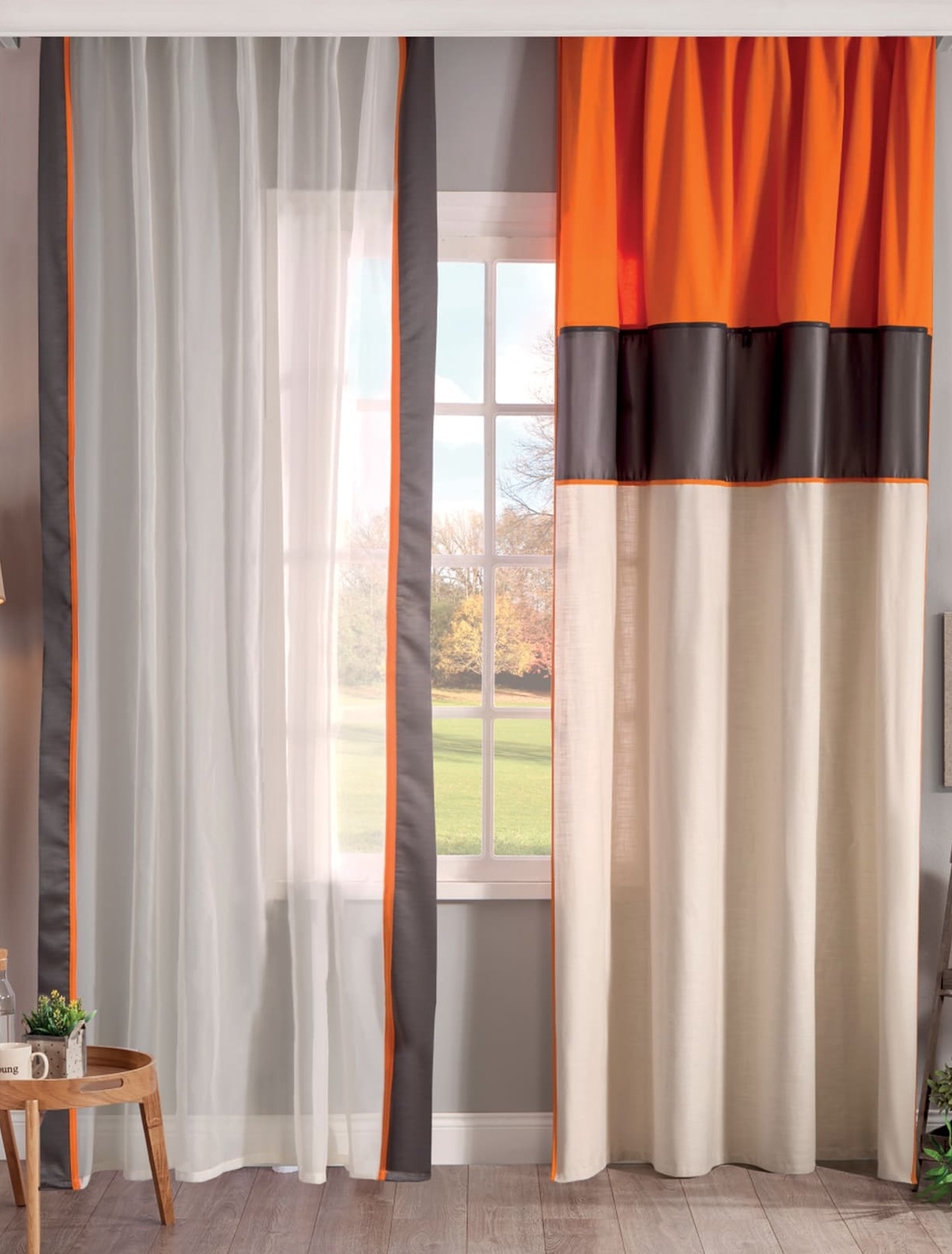 Штора подростковая оранжевая 160х260 см Dynamic, 1 полотно CILEK DYNAMIC 00-3832644 Оранжевый;бежевый Santreyd  - Вид №1