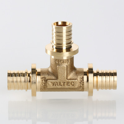 VTm.431.BG.251616 Фитинг аксиальный универсальный – тройник надвижной Valtec 25 (3,5) мм х 16 (2,2) мм х 16 (2,2) мм  - Вид №8