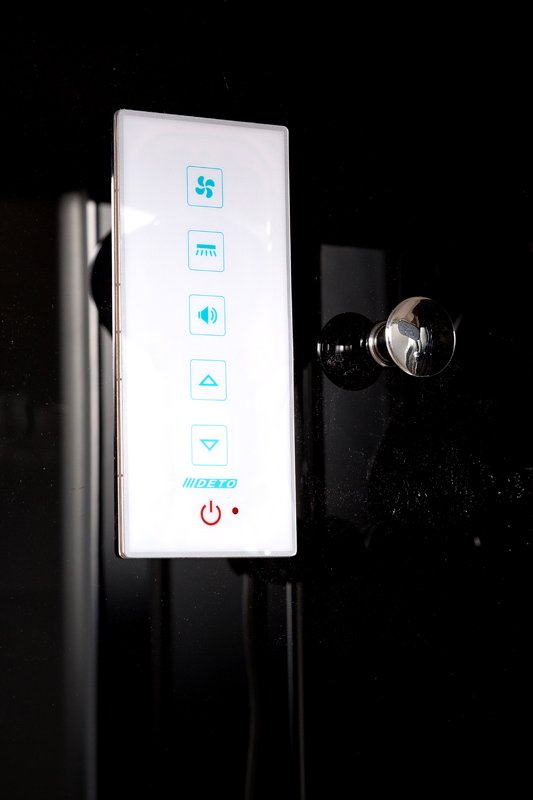 ЕМ1511 L N (без крыши) Душевая кабина DETO Серия EM B90S+ эл. BLACK - Вид №6