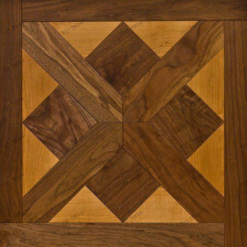 Модульный паркет Da Vinci С Камнем Орех американский Натур с брашью (Текстурированная) 600х600 мм 2600600343