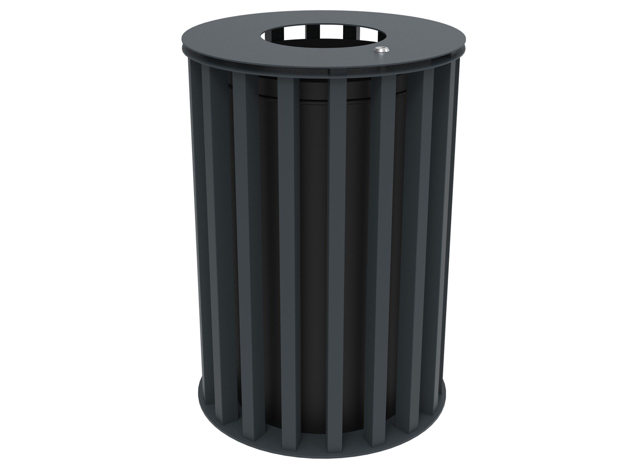 Оцинкованная стальная корзина для мусора с крышкой Lazzari Динамо ARCH-00087800 - Вид №12