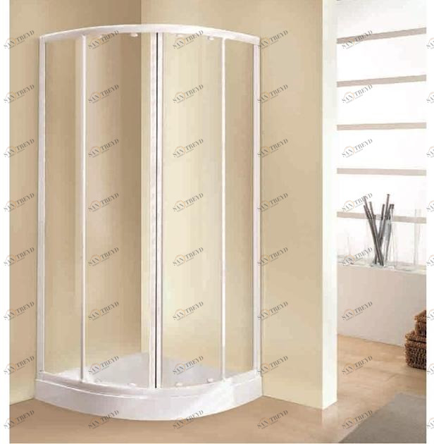 NOVELLINI Полукруглая угловая душевая кабина с раздвижной дверцей Tris sun-id-1507108