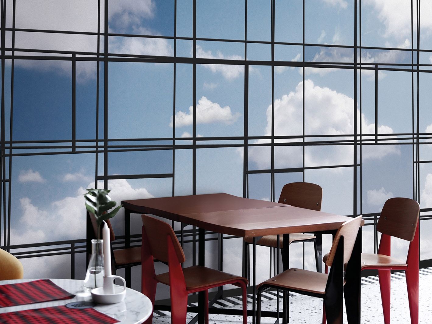 Геометрические обои ПВХ бесплатно, экологически чистые, моющиеся WallPepper коллекция 2023 ARCH-00003662