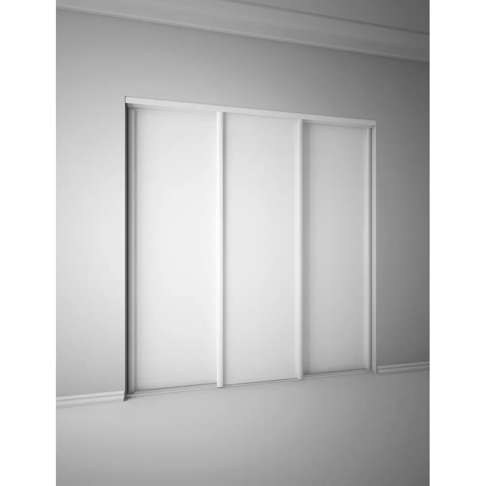 Дверь-купе SPACEO 2255x904 мм высота проема 2300 мм ЛДСП цвет белый широкий профиль Spaceo home STLM-2048103 - Вид №3