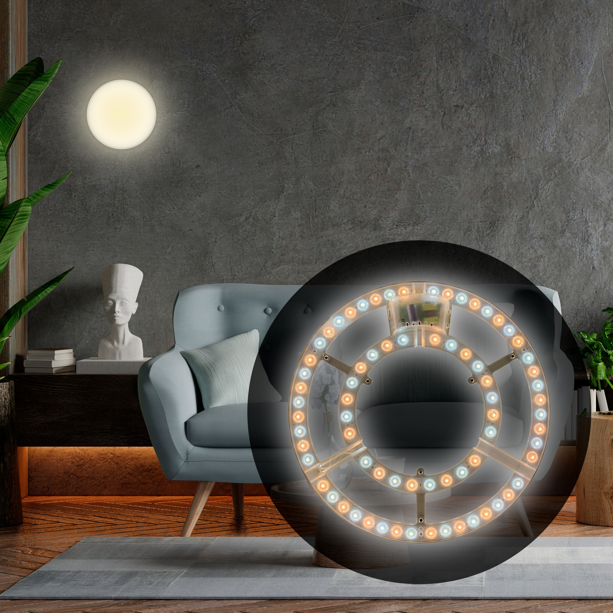 84846704 Модуль светодиодный 230В 72Вт 5200Лм с пультом управления ССТ STLM-0056019 APEYRON  - Вид №8