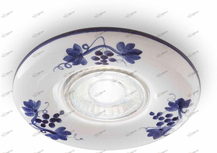 FERROLUCE Круглый встраиваемый керамический точечный светильник Pescara C481