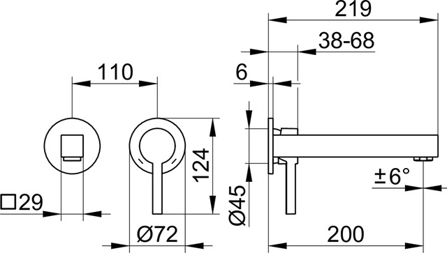 59016010201 Однорычажный смеситель для умывальника KEUCO Edition 90 - Вид №2