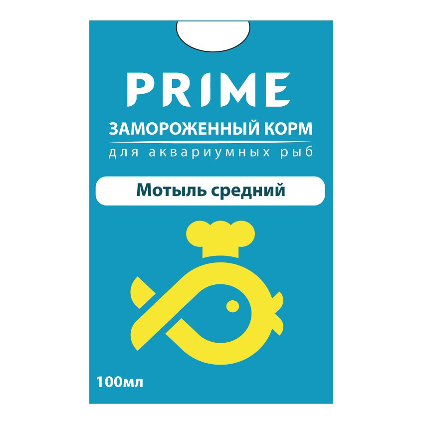 ПР0044921 Корм для рыб Мотыль средний в блистере 100мл PRIME 