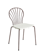 Flint 535-B Стул со стальным каркасом на 4 ножках и спинкой, сиденьем из полиамида или дерева ироко. Et al. Flint